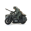 Wehrmacht Zündapp met zijspan + 2 figuren