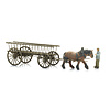 Hay wagon (empty) with figure