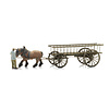 Hay wagon (empty) with figure