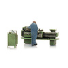 Metalworking lathe with figure