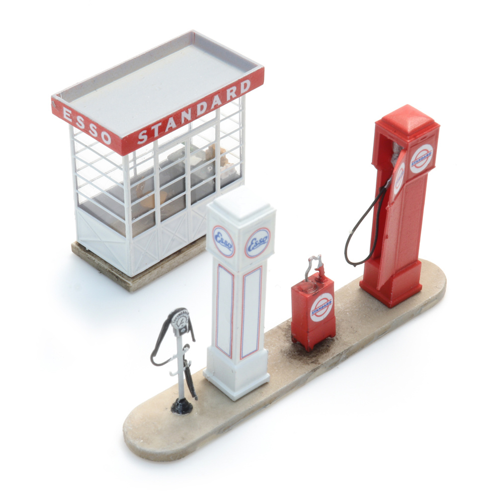 MODEL PET Esso STAND エッソスタンド ミニチュア Gas station Esso-Standard - Artitecshop