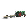 Deutz D30 orchard tractor with trailer