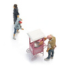 Candy floss cart with figures