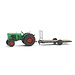 Deutz D30 orchard tractor with trailer