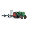 Deutz D30 orchard tractor with trailer