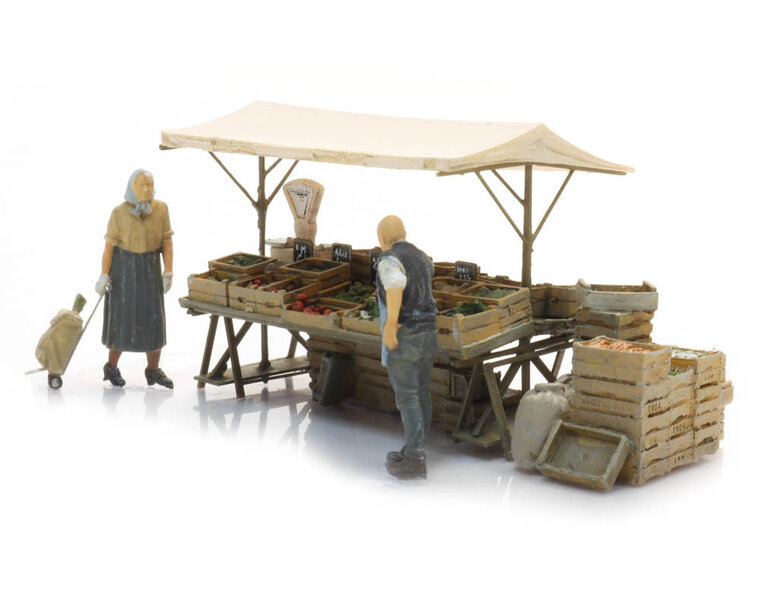 Marktstand mit Gemüse