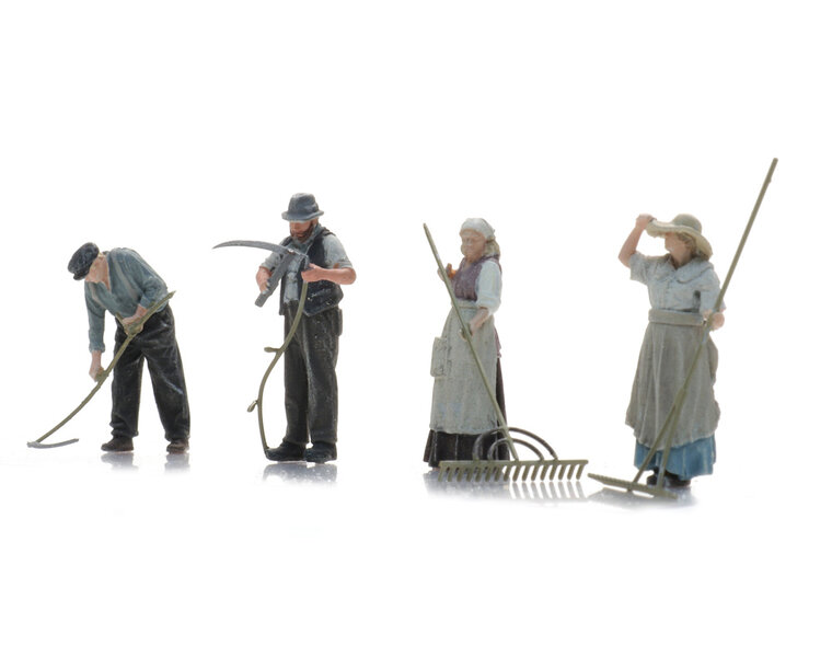 Hay making with scythe