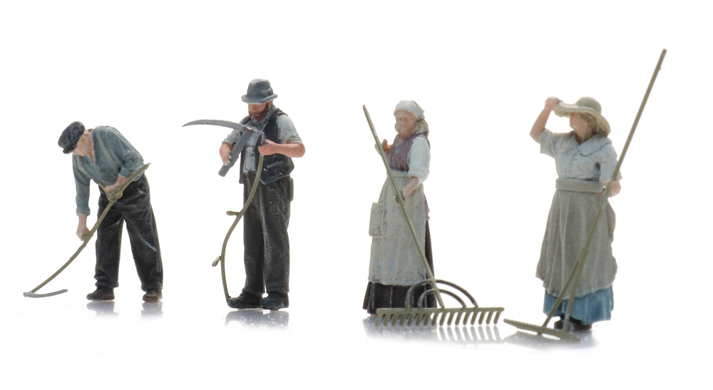 Hay making with scythe