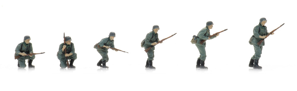 Wehrmacht-Infanterie auf Patrouille