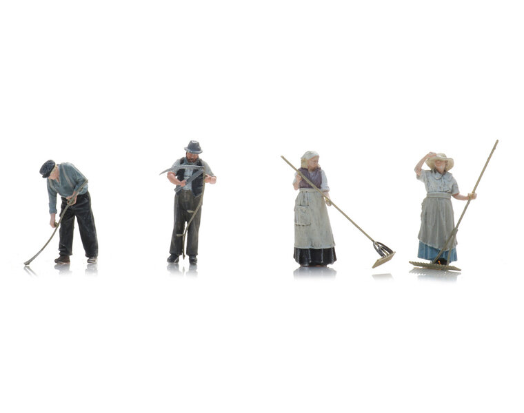 Hay making with scythe