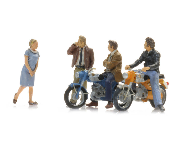 Halbstarke auf Zündapp-Mopeds