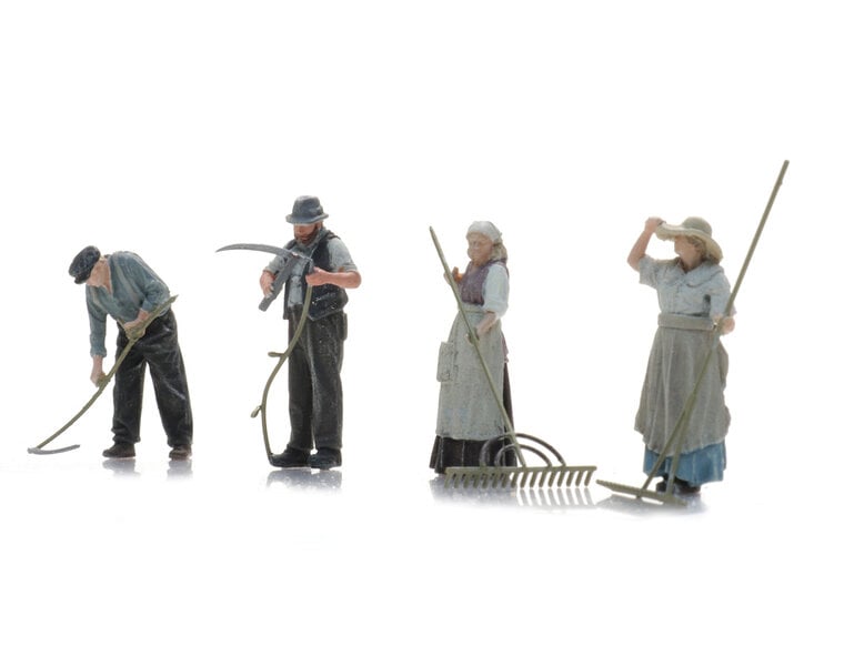 Hay making with scythe