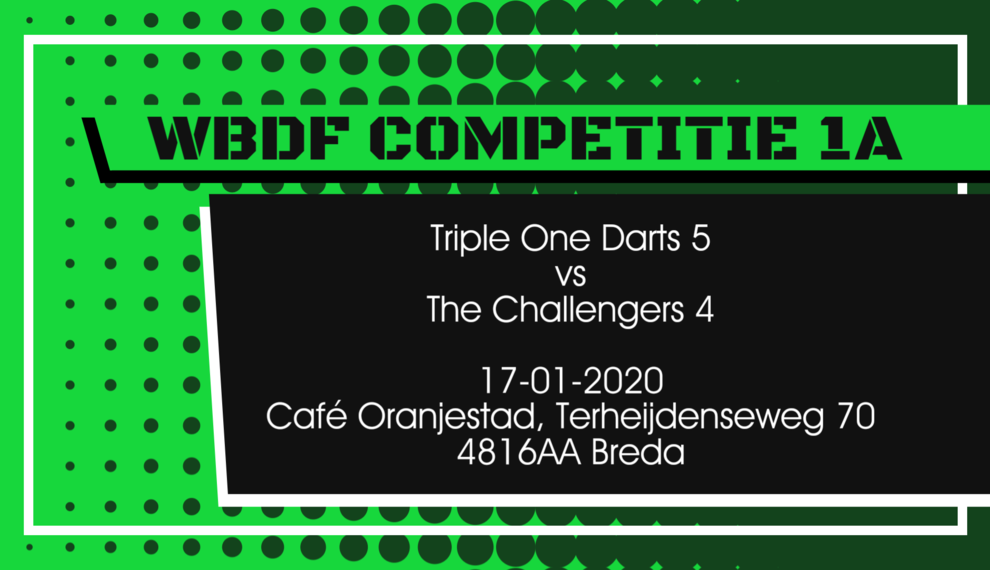 Triple One Darts vs the Challengers 