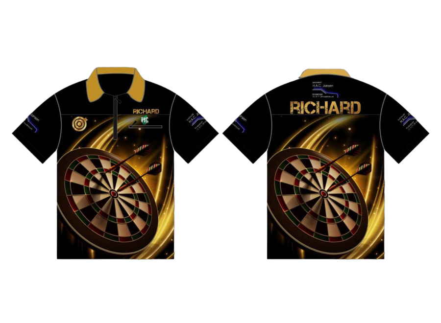 Dartshirt diana negro/dorado