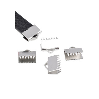 Roestvrijstalen veter/lintklemmetje 11x9mm