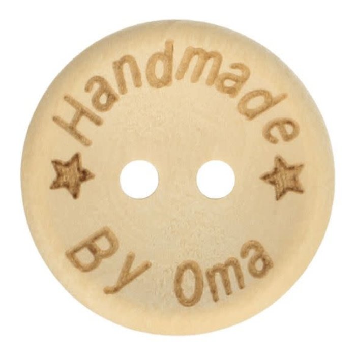 Houten knoop handmade by oma 15mm