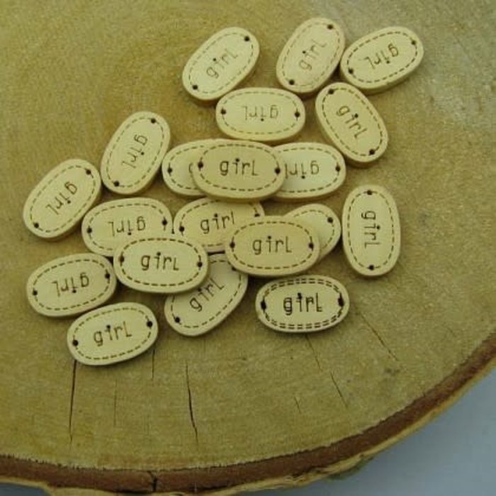 Houten labels met tekst 20st