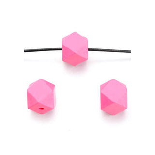 Houten kraal met facetten 20x19mm