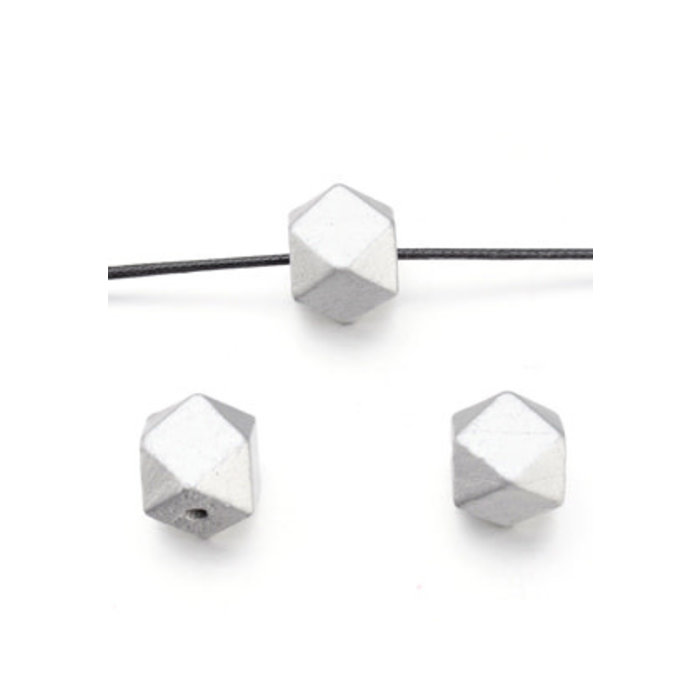 Houten kraal met facetten 20x19mm