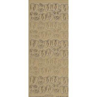 starform stickers babyvoetjes goud 129 (per stuk)
