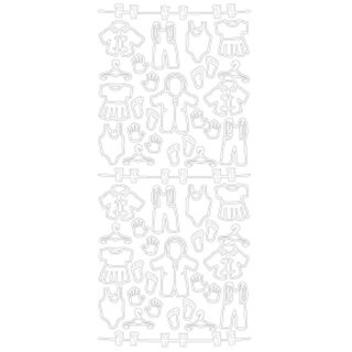 Stickers baby kleding aan waslijn (per stuk)