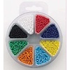 Glass bead kit 8 colors opaque kralenset