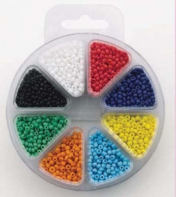 Glass bead kit 8 colors opaque kralenset