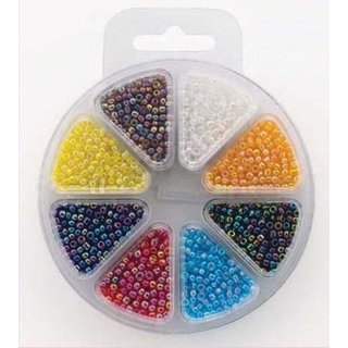 Glass bead kit 8 colors rainbow kralenset