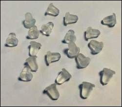 Silicone earclutch (20) clear