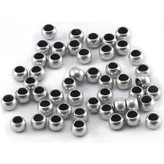 Doosje knijpkralen (100) zilver 2.5mm