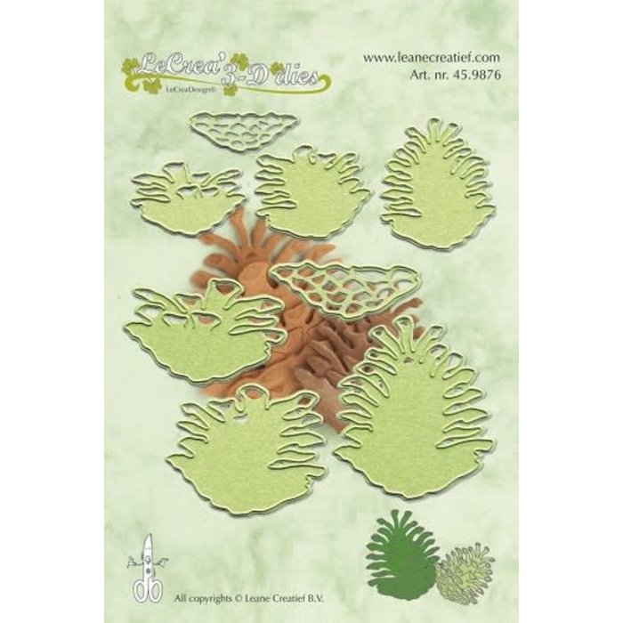 Lea bilitie® pine cones 3D snij en embossing mal