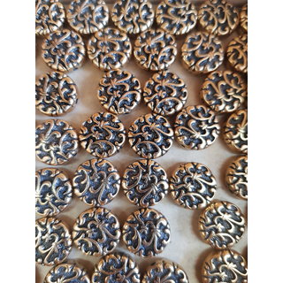 Metal look kraal plat oudgoud (per stuk)