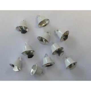 Metalen klokjes bel  wit per stuk