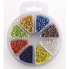 Glass bead kit 8 colors silverlined