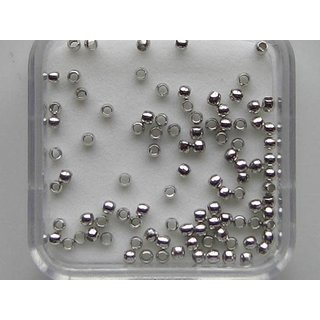 Doosje knijpkralen 1mm 100st zilver