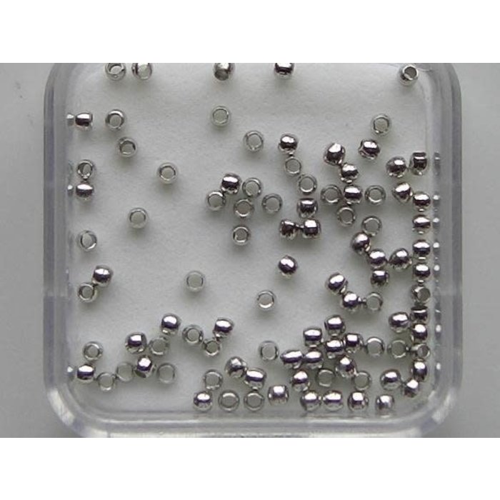 Doosje knijpkralen 1mm 100st zilver
