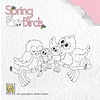 Spring birds stempel