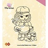 Card Deco - Clearstamp - Helene met pet en hondjes