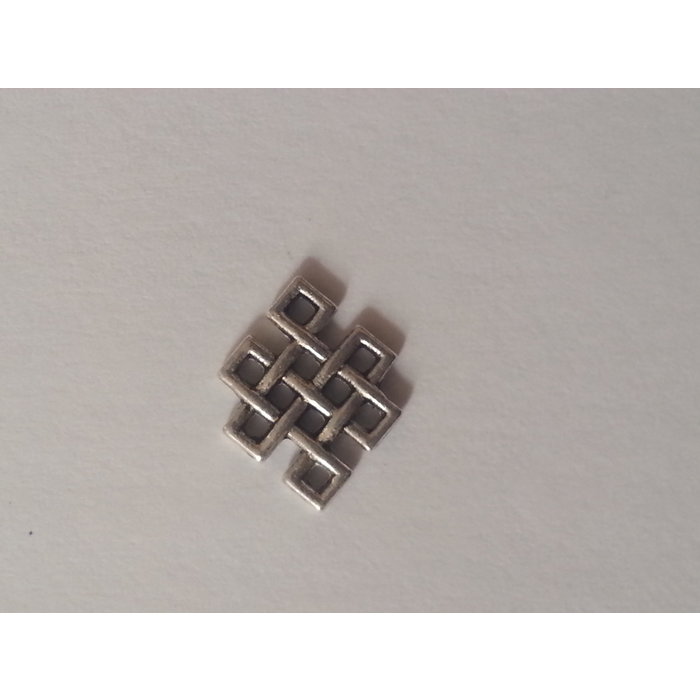 Metalen hangers/tussenzetsels ruit keltisch ± 12x9mm per 50st
