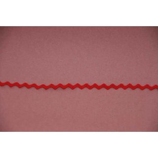 Zigzag band smal 4mm rood (per meter)