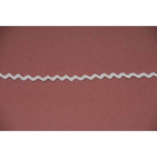Zigzag band smal 4mm wit (per meter)