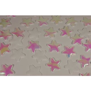 Stof ster applicatie wit 25mm (per stuk)