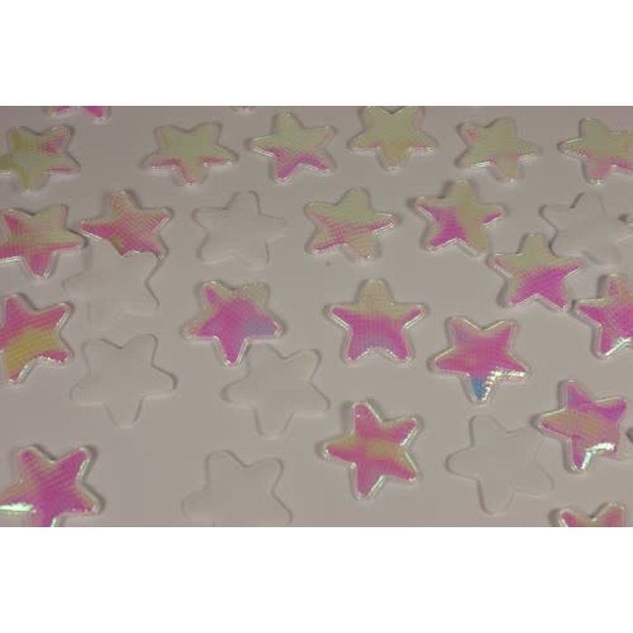 Stof ster applicatie wit 25mm (per stuk)