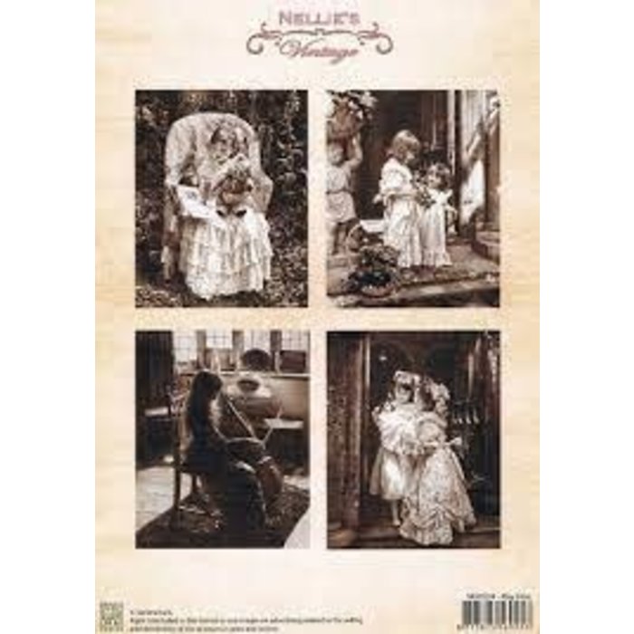 Vintage sheets decoupage play time