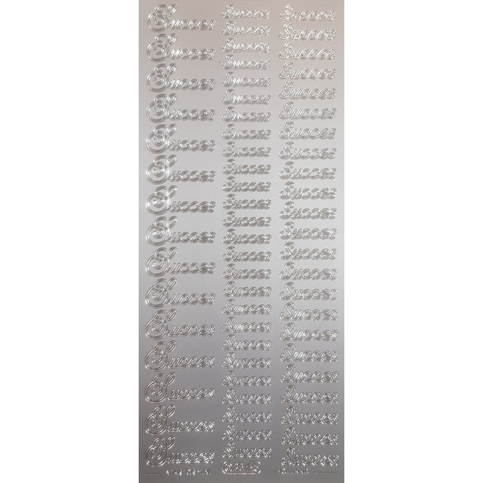 Stickervel succes zilver