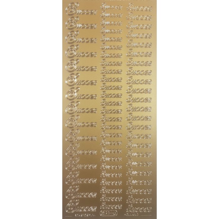 Stickervel succes goud