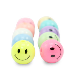 8 mm acryl kralen smiley Multicolour (per stuk)
