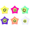 Polymeer kralen ster smiley Multicolour 9mm