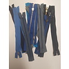 Ritsen YKK blauw grijs mix 10 tot 20cm 14x in pakket