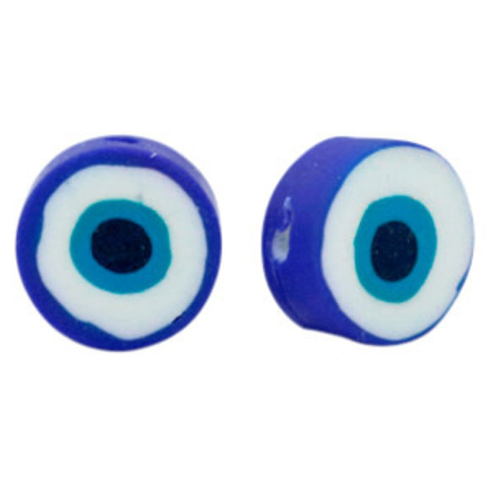 Polymeer kralen 10mm boze oog Dark blue